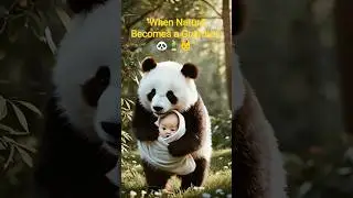 #Love Has No Species... Just Feelings #baby and panda #Innocent bond #shorts #youtubeshorts 🐼&hearts;️👶