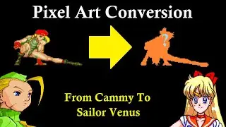 🎨 Sailor Venus Crouching Light Kick 2nd Frame Pixel Conversion From Street Fighter 2 To Arcade Style