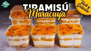 TIRAMIS&Uacute; DE MARACUY&Aacute; F&Aacute;CIL Y SIN HORNO 😱 | POSTRE PARA VENDER | Muve Flavors