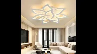 Plafoniera Led Soffitto stile Moderno Dimmerabile Lampadario Telecomando 80 W (85 * 11cm)