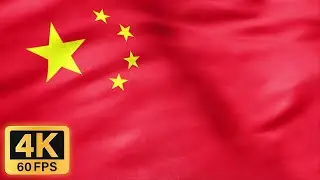 CHINA FLAG 🇨🇳 1 HOUR 4K 60FPS