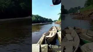 River and canoes #shorts  #nature  #river #villagelife