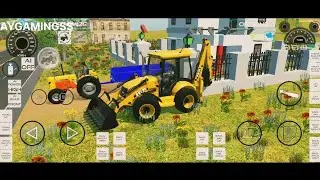 🔴Drive JCB and Uploading🪨🏗️stone From Dumper 🌋Truck in Game #truck #jcb #tractor #dumper #games 0227