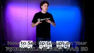 Как сгруппировать Rockville BEST PAR 50 перезаряжаемый прожектор Par Can Wash с беспроводным DMX+RGBWA+UV