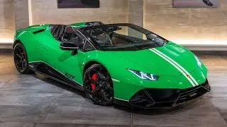 Lamborghini Huracan LP640-4 EVO Spyder 60th Anniversary 2024 года &mdash; Verde Viper &mdash; обзор и звук.