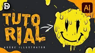 Tutorial Illustrator Efecto Derretido | Grime Effect | Drip Effect Illustration Adobe Illustrator