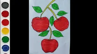 Apple Fruits Drawing Tutorial for kids #MPedia Talks art