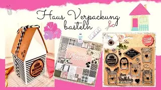 ☀️💞 Haus Verpackung mit Papier und Stempel von ACTION basteln 🏡🎀 I in cm I Annilis Welt ☀️💞