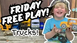 Thrilling Truck & Tractor Jumps and Dirt Play | Friday Free Play