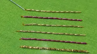 Zardosi Running stitch /continuous stitch full tutorial/Kkbrothers Aari Fashion