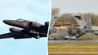 US spy plane spotted at UK airbase amid global tensions | SWNS