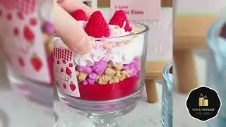 Fruit Cream Cup Scented Candle &ndash; Handmade Soy Wax Delight 🍓🍰