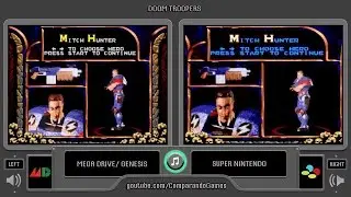 Doom Troopers (Sega Genesis vs Snes) Side by Side Comparison