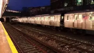 RARE: R160 (Q) Train via Sea Beach Express passing New Utrecht Avenue