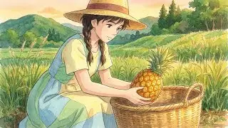 A Peaceful Day with Pineapple Cakes and Falling Peach Blossoms | Anime Village Life