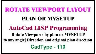 Rotate Viewport Layouts | in autocad using lisp | CTL110