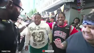 jamal race a fat dude.  #ishowspeed #speedclips