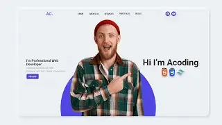 Landing Page Using Tailwind CSS | Tailwind CSS Portfolio Website Design  | Tailwind CSS Tutorial