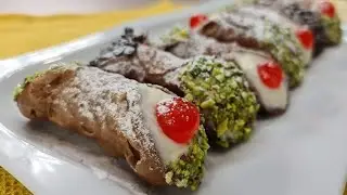 CANNOLI SICILIANI FATTI IN CASA CROCCANTI E GUSTOSISSIMI RICETTA ORIGINALE - SICILIAN CANNOLI