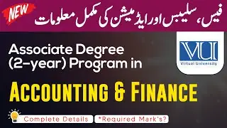 VU Associate Degree Program 2 years ADP: Accounting & Finance