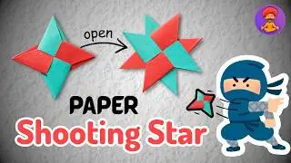 Magic ninja shooting star🥷. How to make a Paper shuriken. Origami craft.#diy #star #ninja #origami