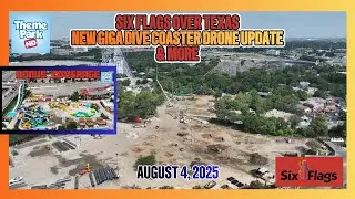 NEW Six Flags Over Texas 309 FT Giga Dive Coaster DRONE 4K Flyover + BONUS COVERAGE | #update #new
