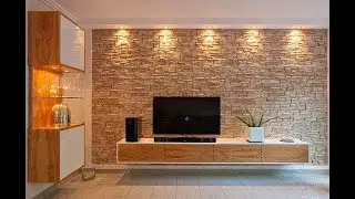 The best Tv unit designs ever / Hall designs / Stone cladding