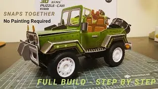 Building a 3D Puzzle Car - Jeep Style Model Kit