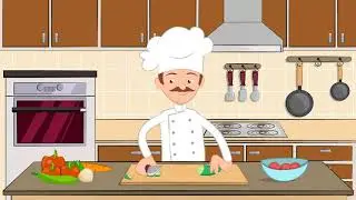 Chef animation stock video