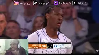 AJ GOING NUMBER 1!!! BYU VS CLEMSON Reaction