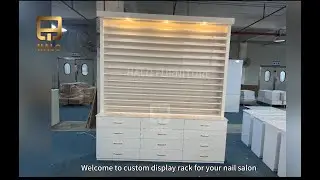 Large capacity display rack with storage cabinet