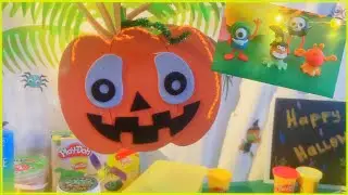 Halloween Decoration ideas DIY. Play Doh monsters.
