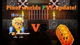 New PVE update! Playing nether world! Pixel Worlds