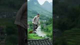 Man Flying High in Rural China!