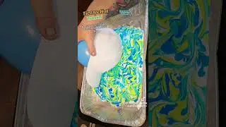 Shaving cream Tie Dyeing is a fun technique #tiedye #tiedyehat #tiedyedesigns