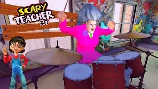 Playing 🥁Drums🥁 BOOM! BOOM! Scary Teacher 3d 😂😇😜 #shorts #amoebariddles