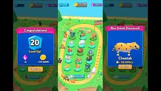 Merge Party Animals !! full level 20 Gameplay Party with your favorite animals