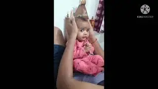 3 month old baby talking with Dad
