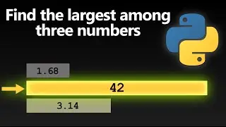 Find the Largest Among Three Numbers | Python Programming for Beginners #pythonprogramming #python