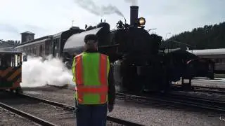 BHC 2-6-6-2t split tank mallet aproching the hill