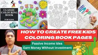 How To Create Free Kids Coloring Book Pages Using Canva & Other AI Tools|Earning Without Investment