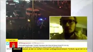 TURKEY COUP - REPORTER ALMOST BOMBED BY JETS