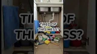 Under Sink Chaos? Fix It with This 2-Tier Organizer!  #declutter #homeorganization #organization
