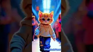 Baby Animals Have A Fashion Show, cat couture #cutecat #catlover #kitten #shorts