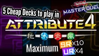 5 BUDGET/F2P Decks to consider for the Attribute 4 Festival Yu-Gi-Oh! Master Duel
