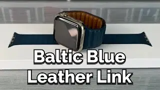 Baltic Blue Leather Link Unboxing| Shown on Gold & Space Grey Apple Watch w/ Pacific Blue iPhone 12