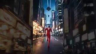 Flash Speed run In Metropolis. AI VIDEO