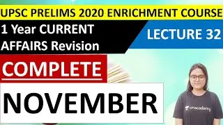 UPSC PRELIMS 2020 : Complete Current Affairs Revision Marathon For UPSC CSE IAS | 2019 TO 2020