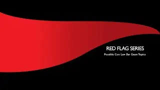 Red Flags Series: Possible Bar Exam Con Law  Topics