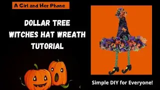 DOLLAR TREE WITCH HAT WREATH TUTORIAL | SIMPLE DIY FOR EVERYONE